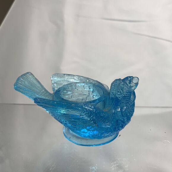 Lot of 2 McKee Glass EAPG Bird with Berry Open Salt Cellar 3 1/2" x 2" 1 3/4" 1 - Picture 5 of 10